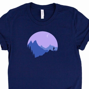 Evening Hike T-Shirt / Men / Nature / Outdoors / Mountains / Climbing / Trees / Forest / Hiking / Hike / Hiking Shirt