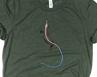 Common Five-Lined Skink Shirt / Common Five Lined Skink / Skink Shirt / Lizard Shirt / Blue Tailed Skink / Blue Tailed Skink Lover Gift
