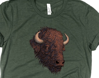 Camisa de búfalo / Camisa de bisonte / Bisonte / Camisa de búfalo americano / Camisa de naturaleza / Bisonte americano / Camiseta de bisonte