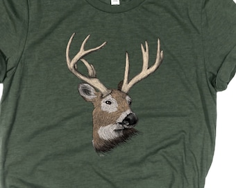Hirsch Hemd / Hirsch Schwanz Hirsch / Hirsch / Weißschwanz Hirsch / Hirsch Hemden / Hirsch Shirt / Hirsch Shirt / Hirsch Shirt / Geweih Shirt / Buck Shirt