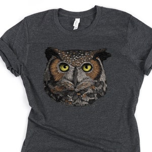 Great Horned Owl Shirt / Great Horned Owl / Owl Shirt / Bird Shirt / Owl Lover Gift / Owl T-Shirt / Owl T Shirt / Birding Shirt