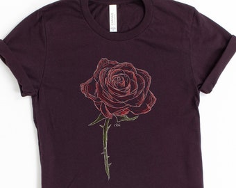 Red Rose Shirt - Etsy