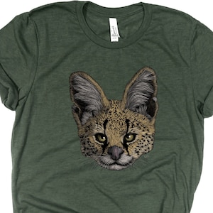 Serval Shirt / Serval / African Serval / African Wildlife / Serval Cat / Serval TShirt / Serval T Shirt / Serval Lover Gift / Animal Lover
