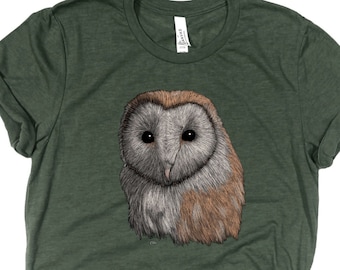 Schleiereule Shirt / Schleiereule / Eulen Shirt / Eule / Vogel Shirt / Eulen Geschenk / Eulen T-Shirt / Schleiereule Liebhaber Geschenk / Eulen T Shirt / Eulen Liebhaber