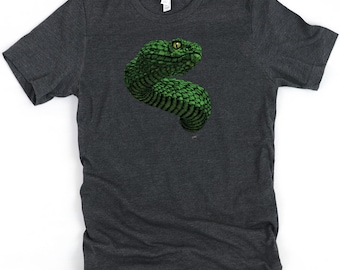 Camisa de víbora verde Camisa de serpiente Serpiente Regalo