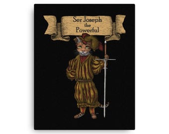 Custom German Landsknecht Cat Wall Art / HEMA Decor / Personalized Renaissance Wall Art