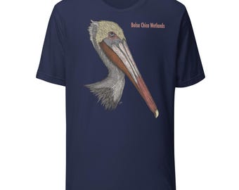 Pelican Shirt / Bolsa Chica Wetlands / Pelican Tee / Pelican Gift / Pelican Lover Gift / Bird Lover Shirt / Pelican T Shirt / Bird Shirt