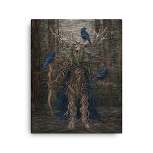 Leshy Canvas Art Print / Leshy / Leshy Wall Art / Leshy Forest Spirit / Slavic Mythology