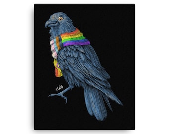 Happy Raven with Pride Scarf