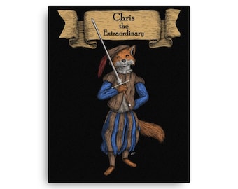 Custom Renaissance Fox Wall Art / HEMA Wall Art / Personalized Fox Art Print / Freifechter Fox