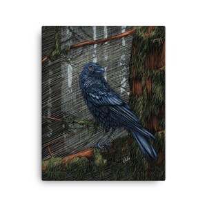 Raven Canvas Art Print / Raven Art / Raven Wall Art / Raven / Raven Print