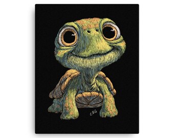 Happy Turtle Canvas Art Print
