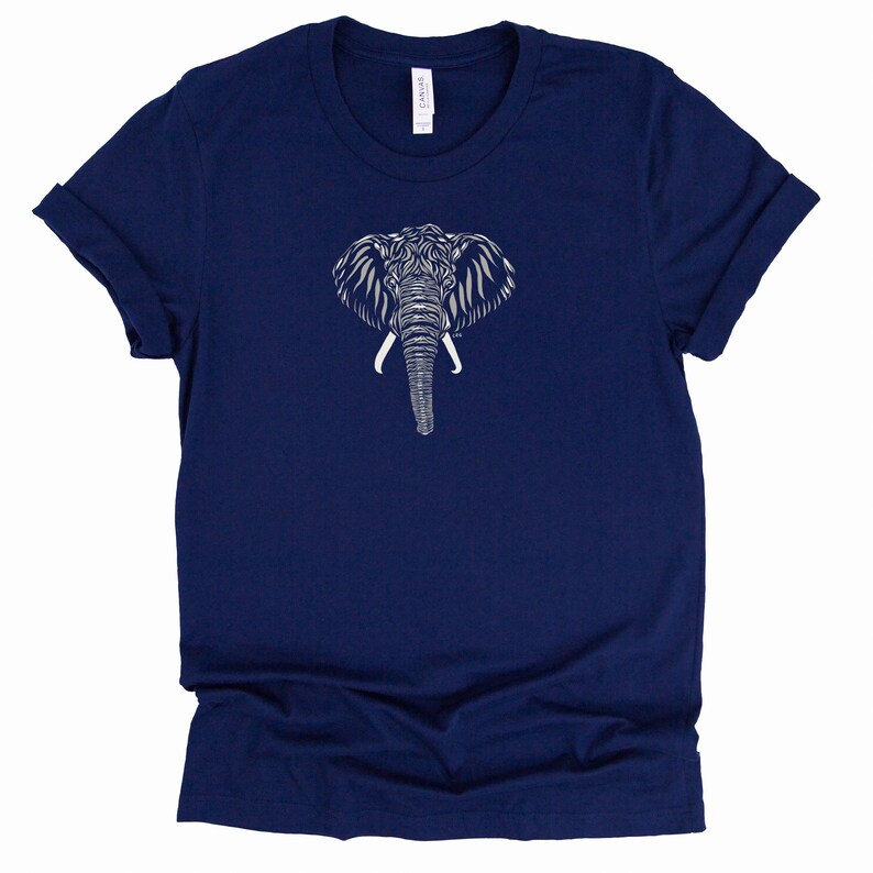 Elefant Shirt / Afrikanischer Elefant / Elefant T-Shirt / Elefant Geschenk / Elefant Liebhaber / Natur / Wild Navy