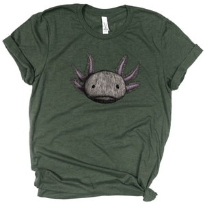 Axolotl Shirt / Axolotl / Axolotl Lover Gift / Cute Axolotl Shirt / Axolotl Gifts / Axolotls Lovers / Axolotl T-Shirt / Axolotl Tee Heather Green