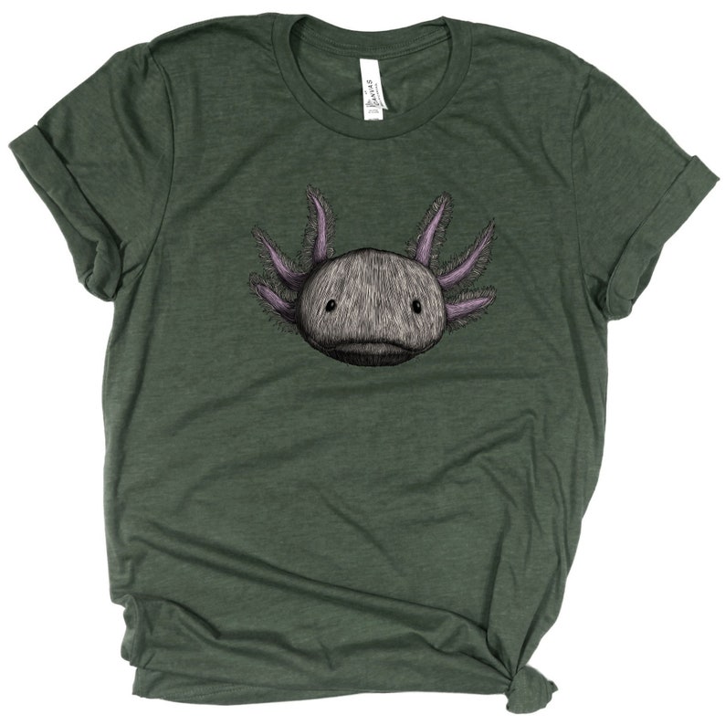 Axolotl Shirt / Axolotl / Axolotl Lover Gift / Cute Axolotl Shirt / Axolotl Gifts / Axolotls Lovers / Axolotl T-Shirt / Axolotl Tee Heather Green