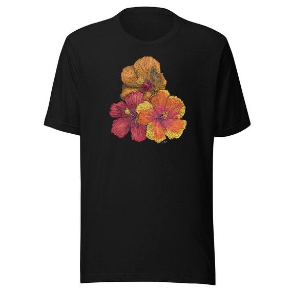 Hibiscus flower shirt hotsell