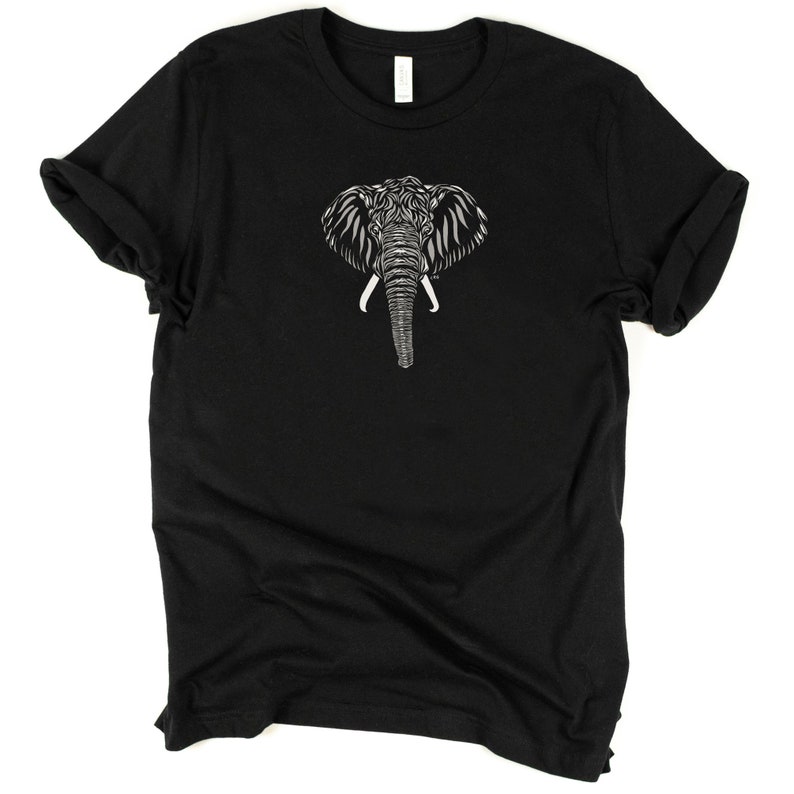 Elefant Shirt / Afrikanischer Elefant / Elefant T-Shirt / Elefant Geschenk / Elefant Liebhaber / Natur / Wild Schwarz