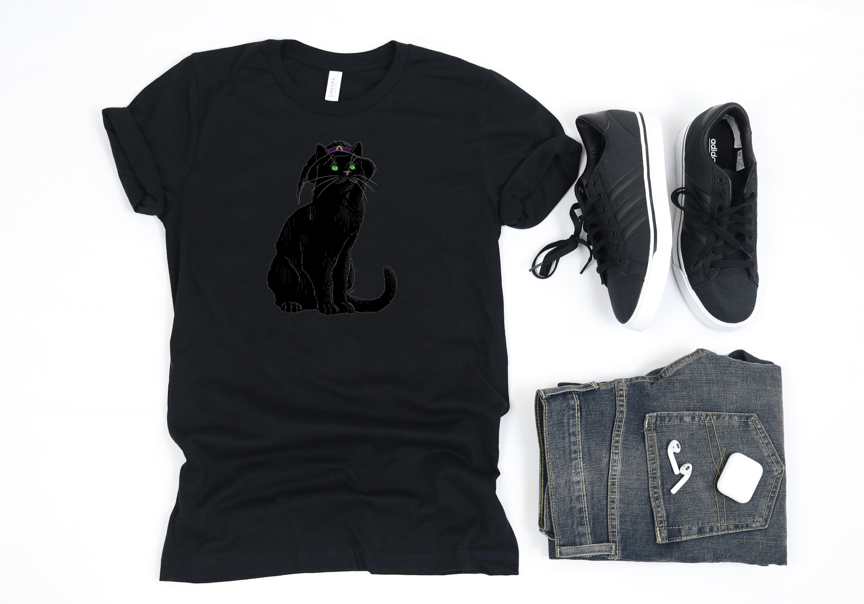 Black Cat Shirt / Black Cat / Cat / Cat Lover Gift / Cat Lover Etsy