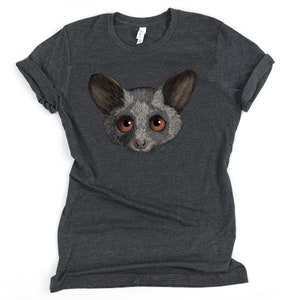 Mohol Bushbaby Shirt / Mohol Bushbaby / Bushbaby Shirt / Mohol Bushbaby Lover Gift / Galago Shirt / African Wildlife / Primate Shirt Heather Gray