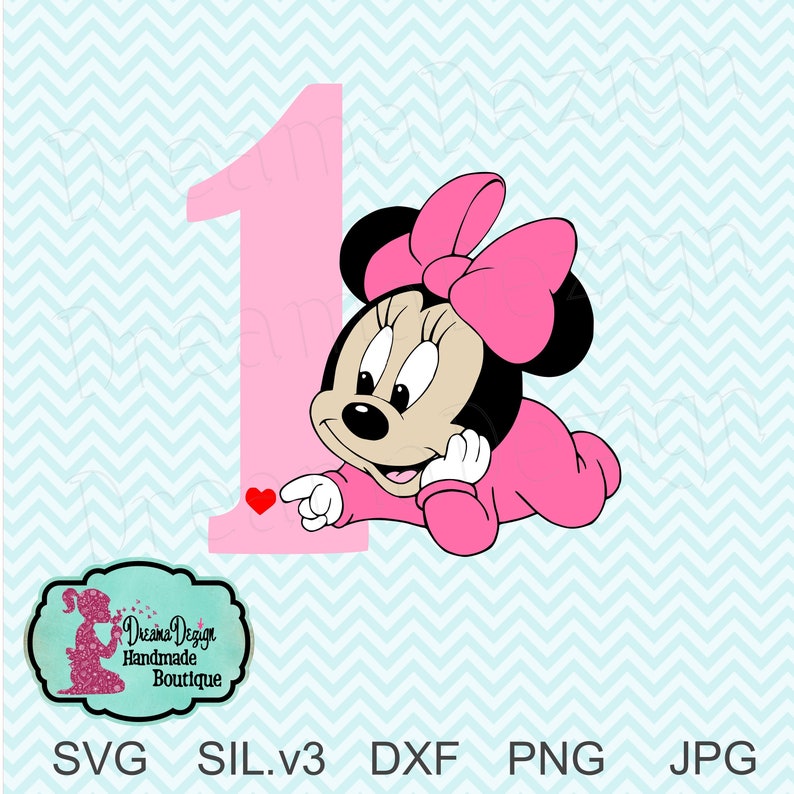 Download Baby Minnie mouse 1st Birthday SVG Baby Minnie mouse Disney | Etsy