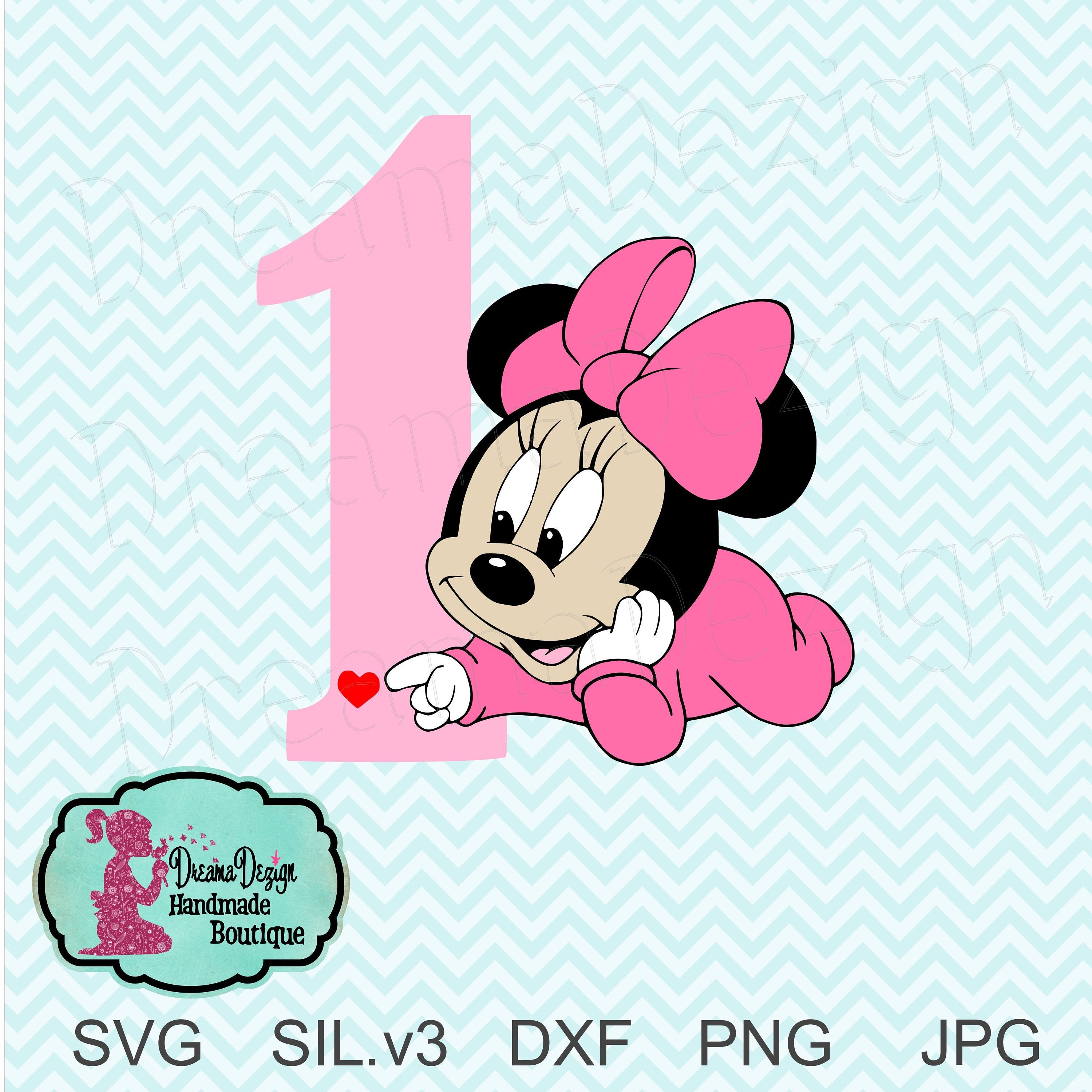 Baby Minnie Mouse 1st Birthday Svg Baby Minnie Mouse Disney Etsy