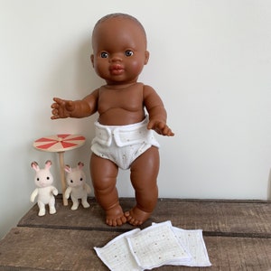 Diaper and double gauze cottons for Paola Reina and Corolla doll 30/38cm image 3