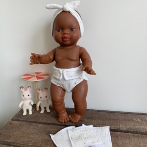 Diaper and double gauze cottons for Paola Reina and Corolla doll 30/38cm image 2