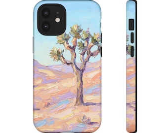Cover per telefono con dipinto del deserto di Joshua Tree / Cover per iPhone e Samsung con paesaggio pastello