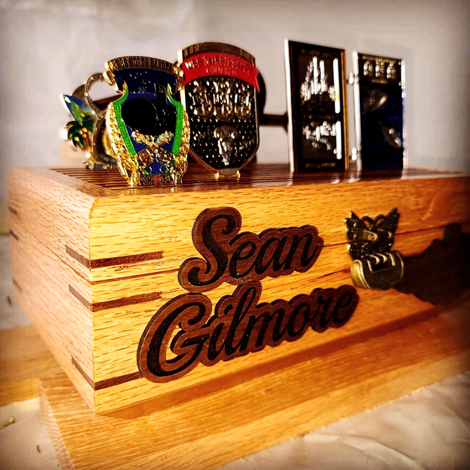 Custom Wooden Coin Display Rack and Box Etsy