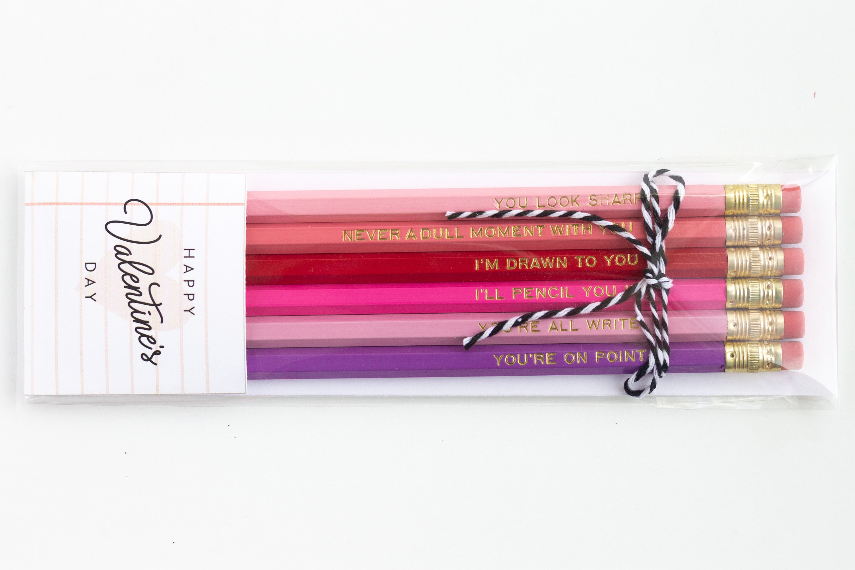 Valentines Day Gift. Valentines. Custom Pencil Set. Personalized