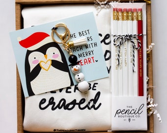 Christmas Gift for Teacher. Personalized Pencils. Long Distance Gift. Long Distance Keychain. Personalized Teacher Gift. Christmas Gift Idea