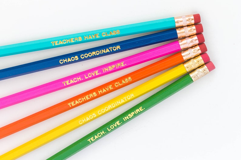 Teacher Gift. Custom Pencils for Teacher. Thank You Gift for Teacher. Personalized Pencils. End of School Year Gift. Back to School Gift. image 3