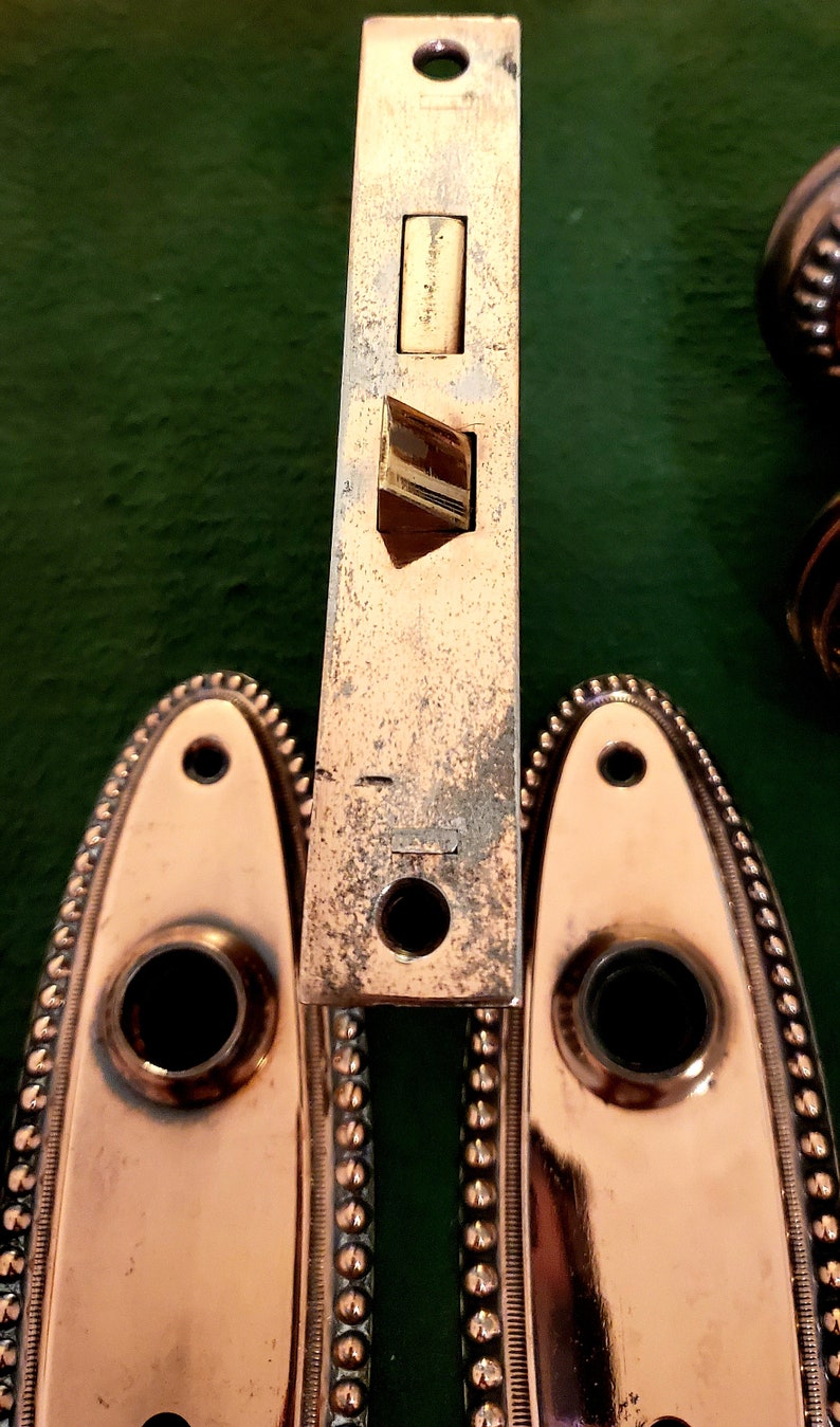 Original 1920/'s Copper Toned Door Knobs and Faceplates