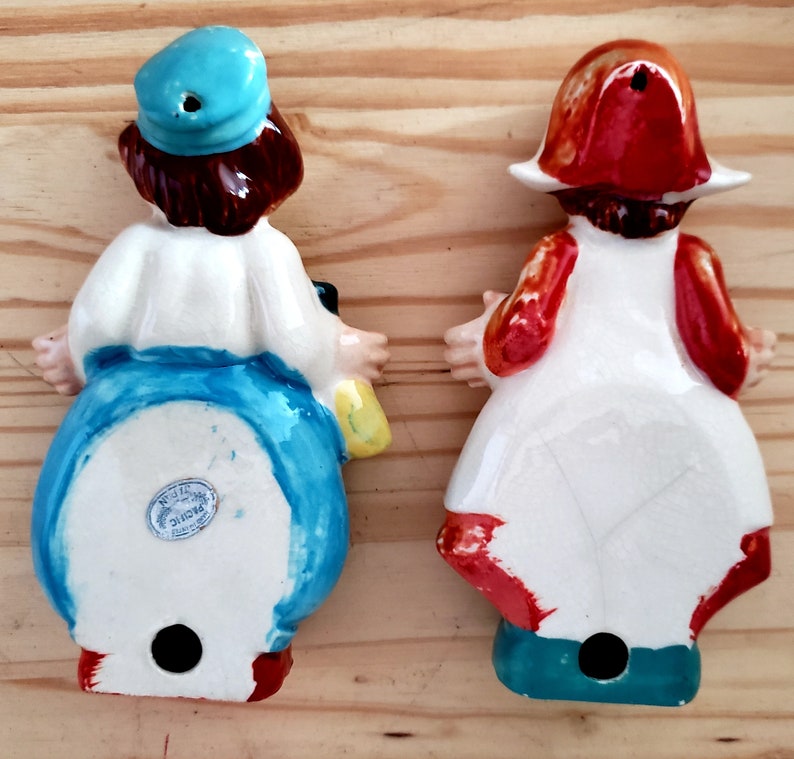 1950s Porcelain Dutch Boy and Girl Kitchen dish