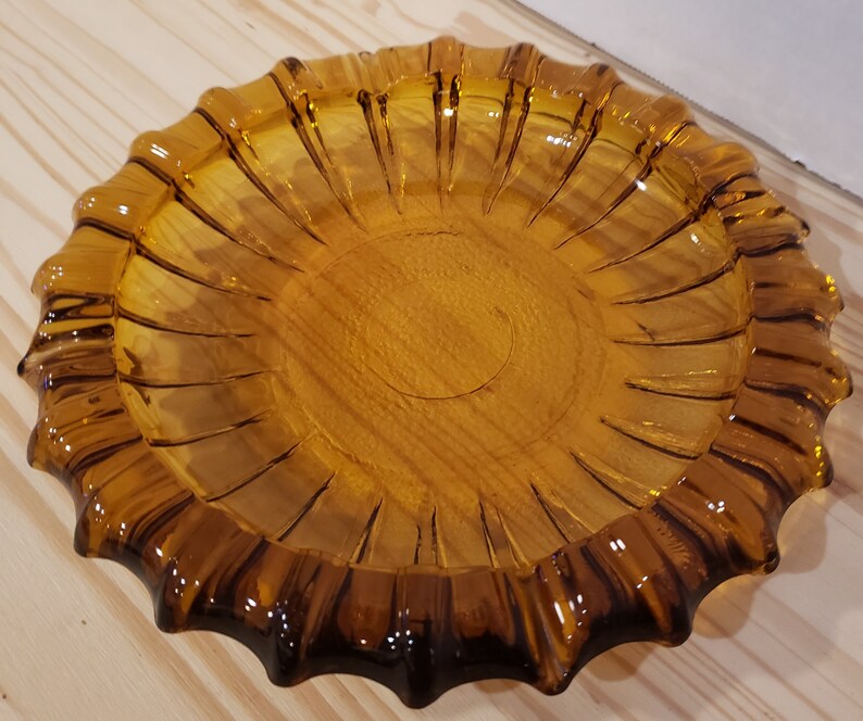 Antique Amber Depression Glass Candy Dish Etsy