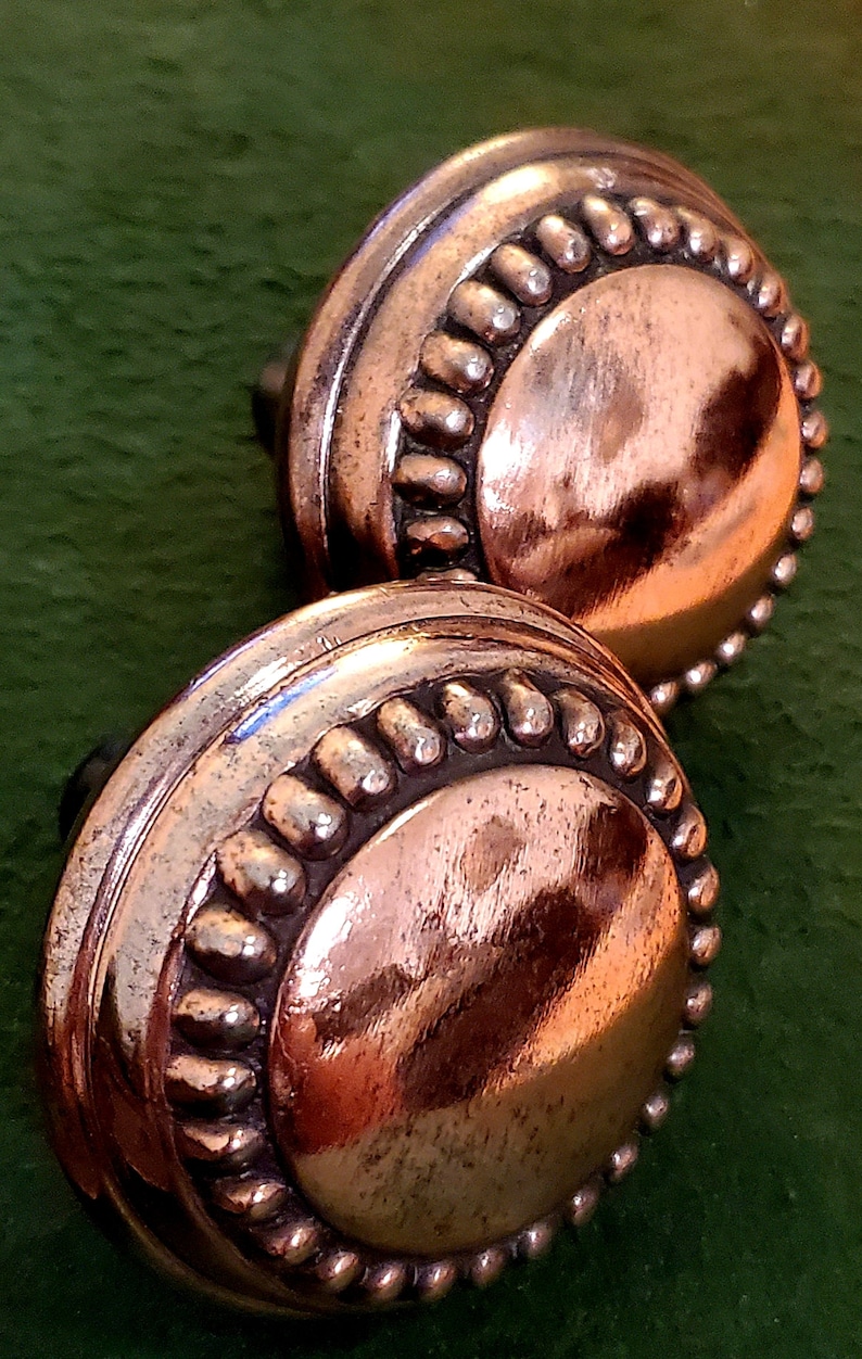 Original 1920/'s Copper Toned Door Knobs and Faceplates