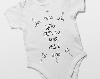 You Can Do This Dad Baby Onesie SVG, cadeau nieuwe vader, DIY babyromper SVG, bestand grappige Dad Onesie