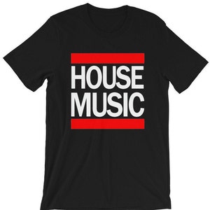 House Music Logo RUN DMC Parody Stylish Cool Short-Sleeve Unisex T-Shirt