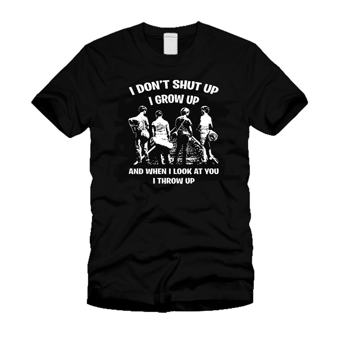 Stand by Me Movie I Don't Shut up I Throw up Funny 80's Retro Black Tshirt Etsy