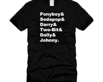 Stay Gold Roll Call "The Outsiders" Movie Book Unisex Black T-Shirt