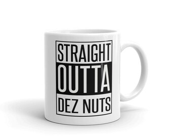 Mug blanc tout droit sorti des noix de dez, drôle d&#39;université, humour cadeau moderne et élégant