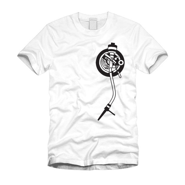 DJ Turntable Tonearm - Modern EDM House Music Gift Idea Cool White T-Shirt