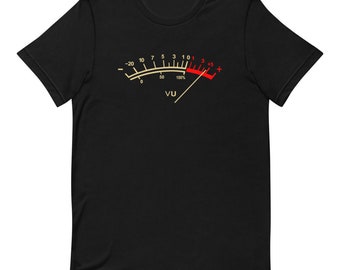 VU Meter Analog Classic  Hi Fi DJ Style Fashionable Short-Sleeve Unisex T-Shirt