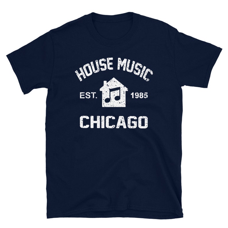 House Music 1985 Chicago Illinois Stylish EDM Music DJ Short-Sleeve Unisex T-Shirt image 2