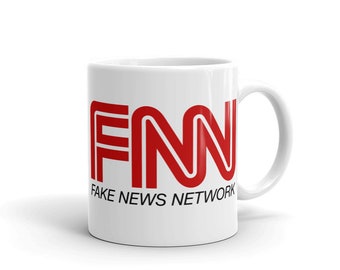 N\A FNN Fake News Network Logo Tasse à café Blanc Cool drôle