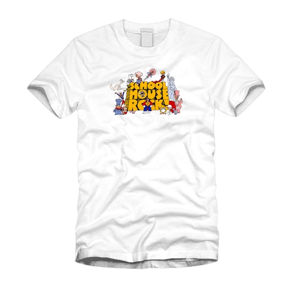 School House Rock Cartoon Education Teacher Cool White T-Shirt