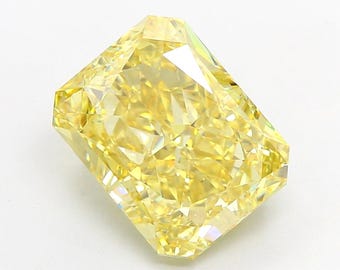 5.74 CT Yellow Radiant Cut Lab Grown Diamond for Engagement Ring or Anniversary gift