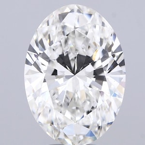 Diamante cultivado en laboratorio de forma ovalada de 5 quilates para anillo de compromiso
