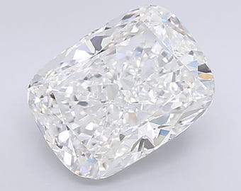 Diamante de laboratório com lapidação almofada de 6,64 ct, classificação F-VVS2.
