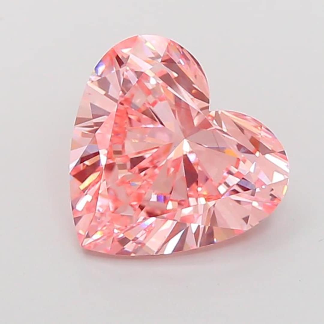 ピンクハートジャム　デジタルサイン入り額装高精細デジタルカラ 5 Carat Hear Shape Lab Created Diamond | Pendent - Etsy